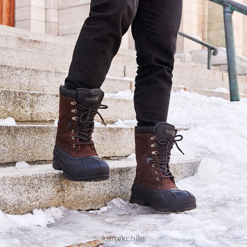 marron oscuro botas de invierno RJT4Z518 Kamik hombres nación más