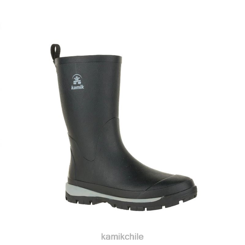 negro botas de lluvia RJT4Z457 Kamik hombres lars