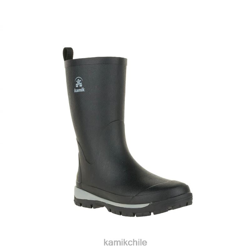 negro botas de lluvia RJT4Z457 Kamik hombres lars