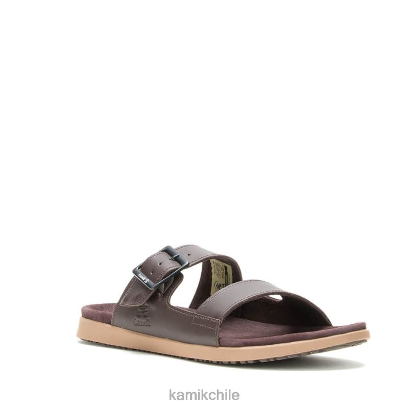 marron oscuro sandalias RJT4Z462 Kamik hombres diapositiva marty
