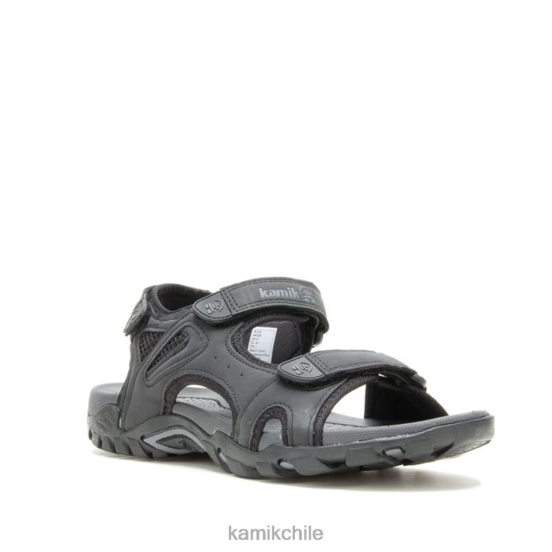 negro sandalias RJT4Z469 Kamik hombres milos