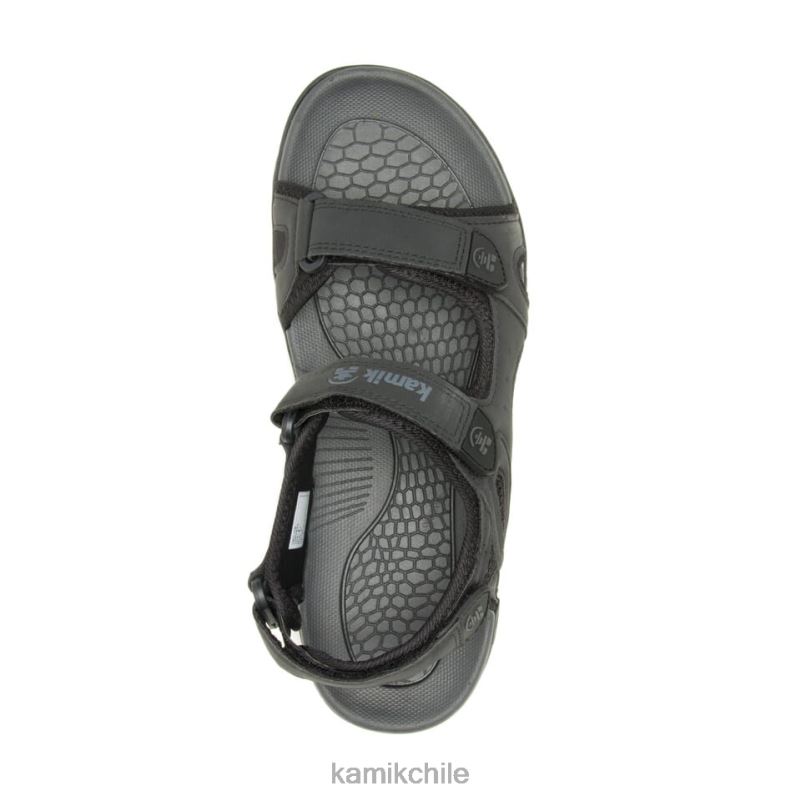 negro sandalias RJT4Z469 Kamik hombres milos