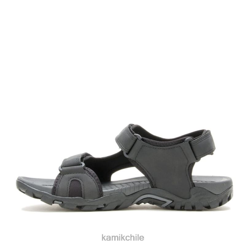 negro sandalias RJT4Z469 Kamik hombres milos