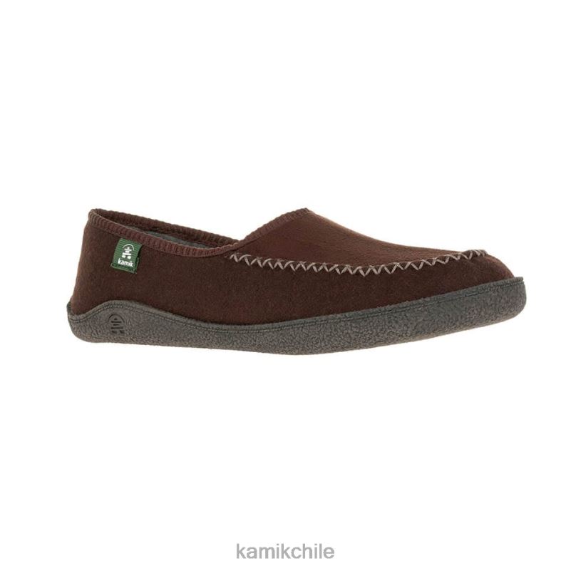 marron oscuro zapatillas RJT4Z552 Kamik hombres reclinarse