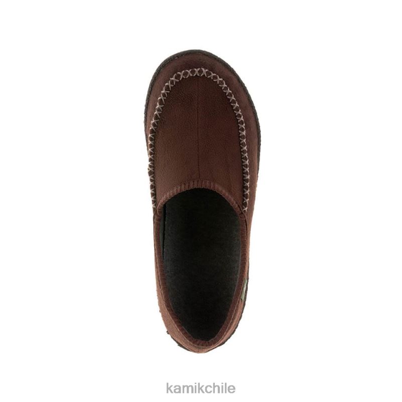 marron oscuro zapatillas RJT4Z552 Kamik hombres reclinarse