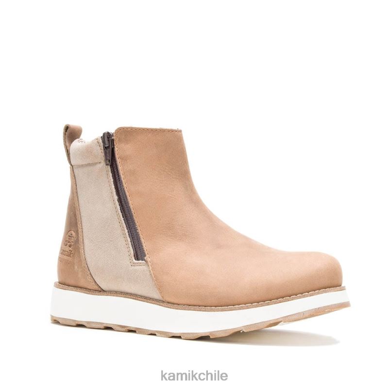 gris pardo botas casuales RJT4Z84 Kamik mujer ariel c zip