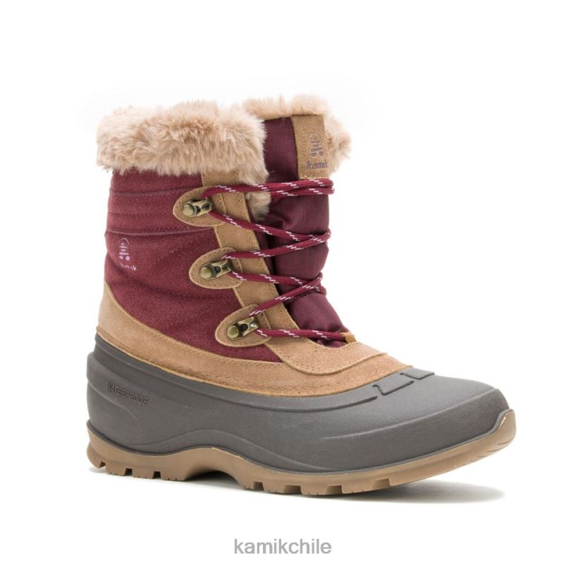borgoña botas de invierno RJT4Z139 Kamik mujer valle de nieve 5
