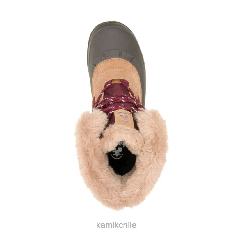 borgoña botas de invierno RJT4Z139 Kamik mujer valle de nieve 5