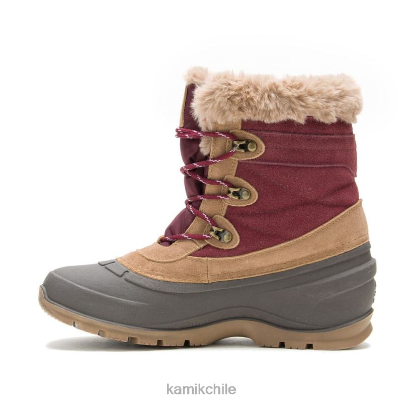 borgoña botas de invierno RJT4Z139 Kamik mujer valle de nieve 5