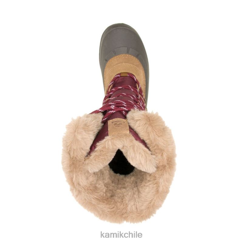 borgoña botas de invierno RJT4Z146 Kamik mujer valle de nieve 4