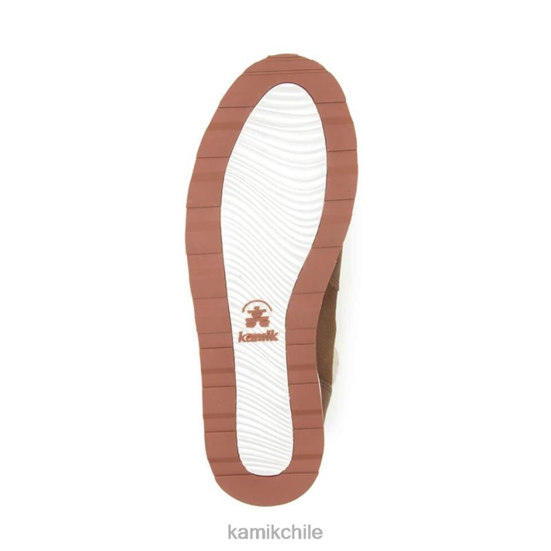 coñac botas de invierno RJT4Z108 Kamik mujer ariel f zip