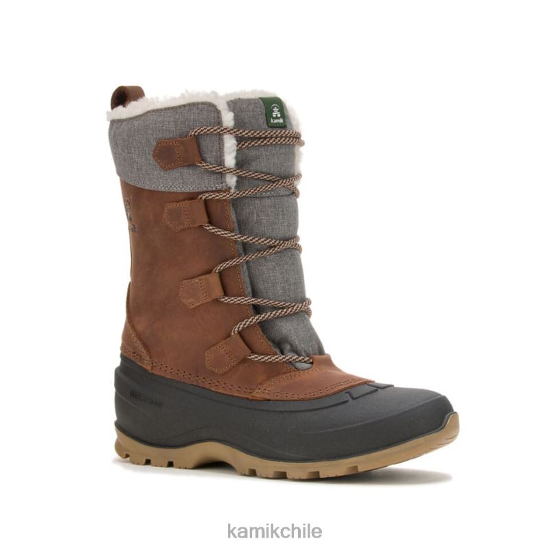 coñac botas de invierno RJT4Z160 Kamik mujer gema de nieve