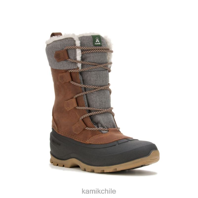 coñac botas de invierno RJT4Z160 Kamik mujer gema de nieve