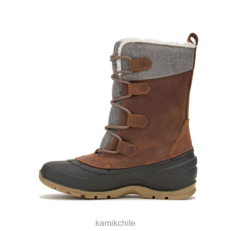 coñac botas de invierno RJT4Z160 Kamik mujer gema de nieve