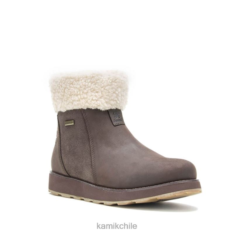 marron oscuro botas de invierno RJT4Z109 Kamik mujer ariel f zip