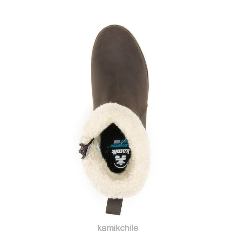 marron oscuro botas de invierno RJT4Z109 Kamik mujer ariel f zip