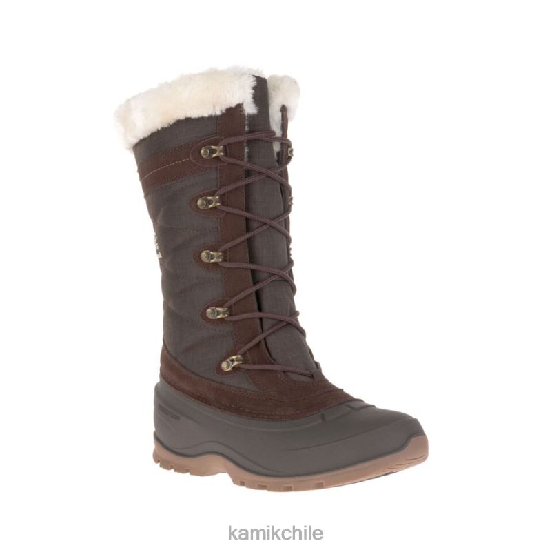 marron oscuro botas de invierno RJT4Z144 Kamik mujer valle de nieve 4