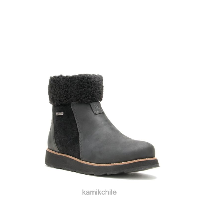 negro botas de invierno RJT4Z107 Kamik mujer ariel f zip