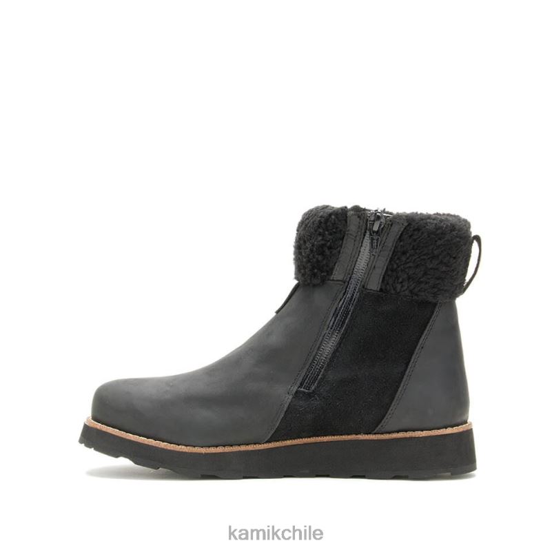 negro botas de invierno RJT4Z107 Kamik mujer ariel f zip