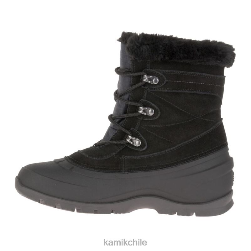 negro botas de invierno RJT4Z138 Kamik mujer valle de nieve 5