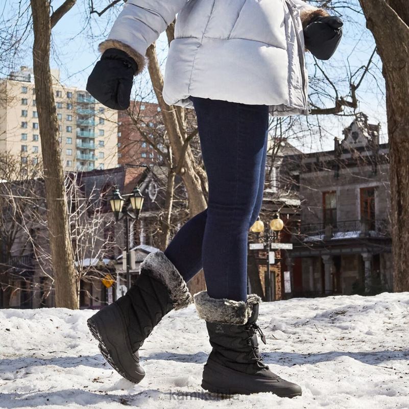negro botas de invierno RJT4Z148 Kamik mujer impulso 3