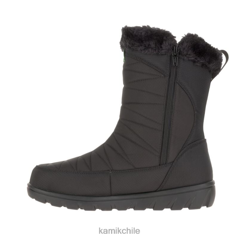 negro botas de invierno RJT4Z162 Kamik mujer hannah zip w