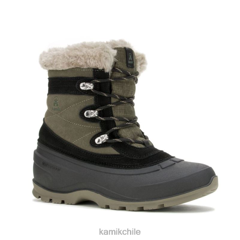 oliva oscuro botas de invierno RJT4Z141 Kamik mujer valle de nieve 5