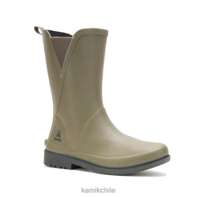 oliva oscuro botas de lluvia RJT4Z28 Kamik mujer cloé