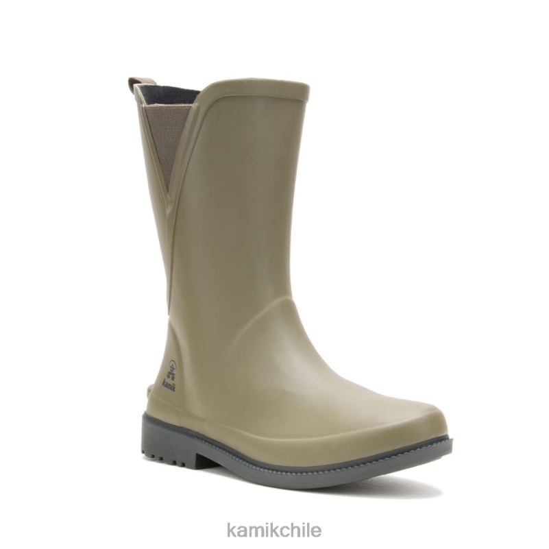 oliva oscuro botas de lluvia RJT4Z28 Kamik mujer cloé
