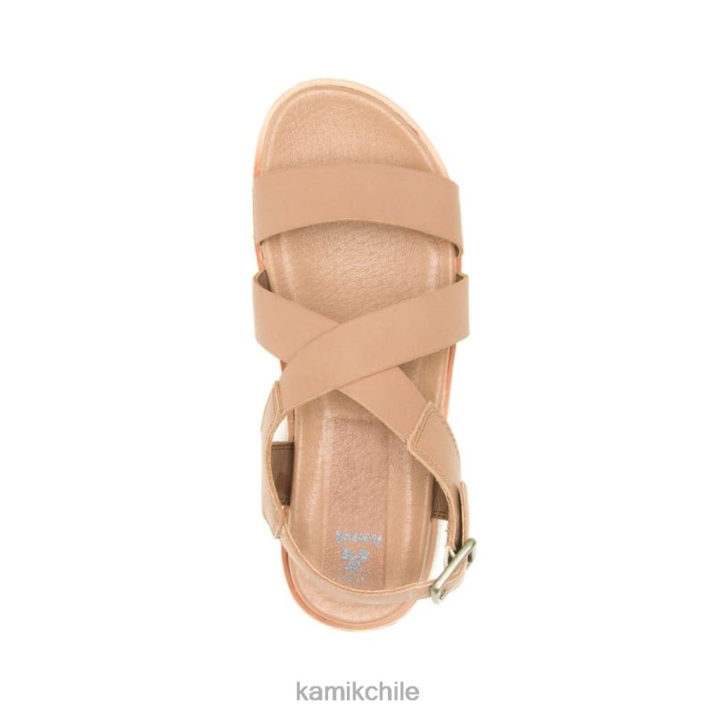 marrón claro sandalias RJT4Z57 Kamik mujer cruz sadie