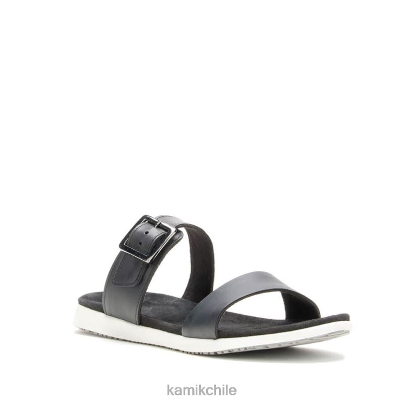 negro sandalias RJT4Z45 Kamik mujer diapositiva cara