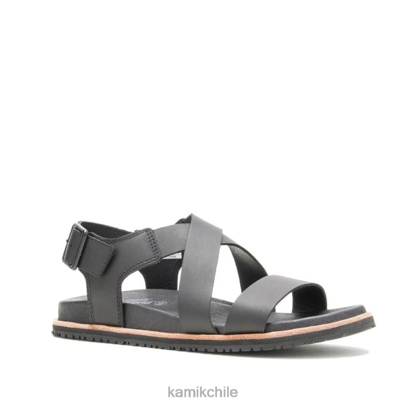 negro sandalias RJT4Z55 Kamik mujer cruz sadie