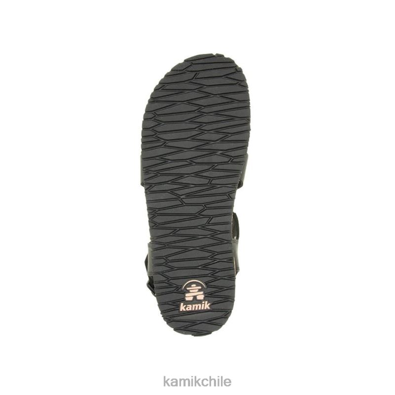 negro sandalias RJT4Z55 Kamik mujer cruz sadie