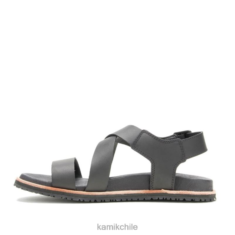 negro sandalias RJT4Z55 Kamik mujer cruz sadie