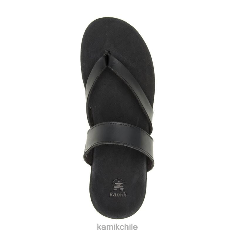 negro sandalias RJT4Z63 Kamik mujer cara volteada