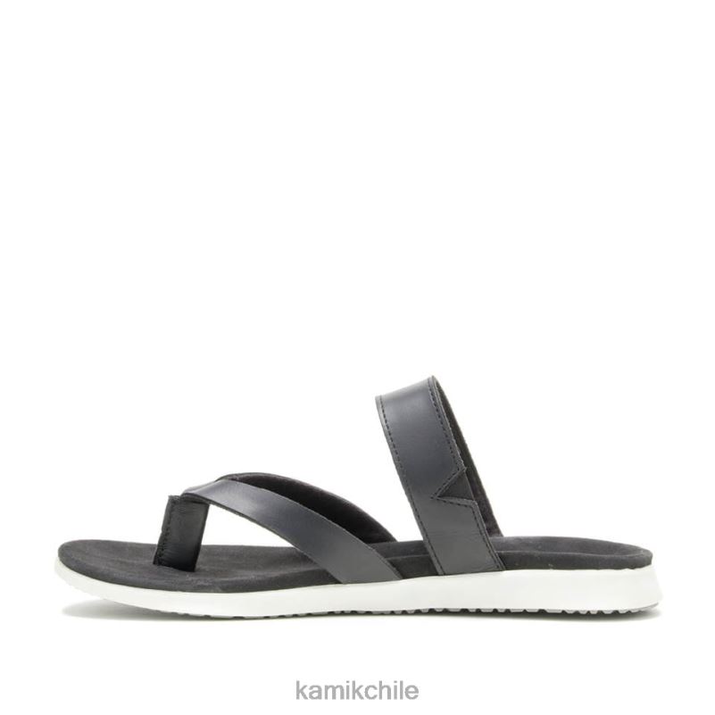 negro sandalias RJT4Z63 Kamik mujer cara volteada