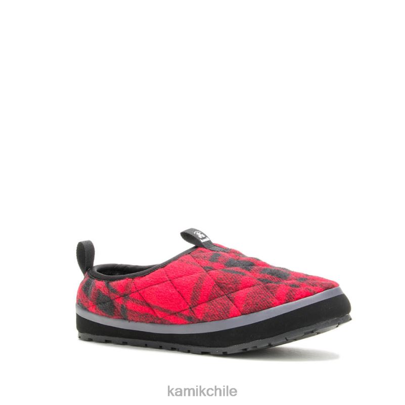 negro rojo zapatillas RJT4Z173 Kamik mujer hinchado