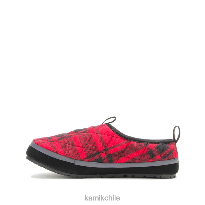 negro rojo zapatillas RJT4Z173 Kamik mujer hinchado