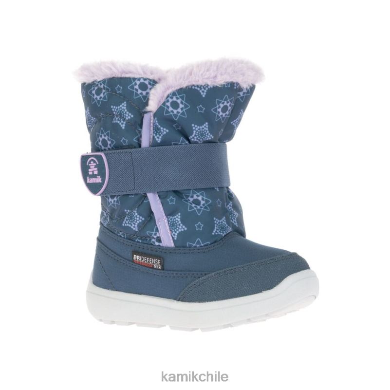 azul marino claro botas de invierno RJT4Z399 Kamik niños pequeños impresión de abeja de nieve