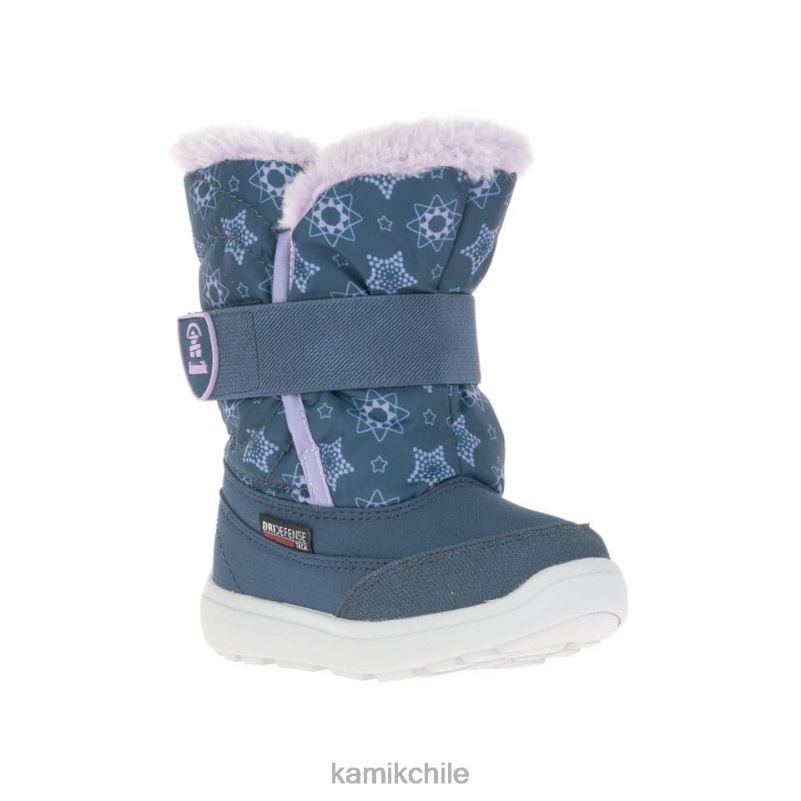 azul marino claro botas de invierno RJT4Z399 Kamik niños pequeños impresión de abeja de nieve
