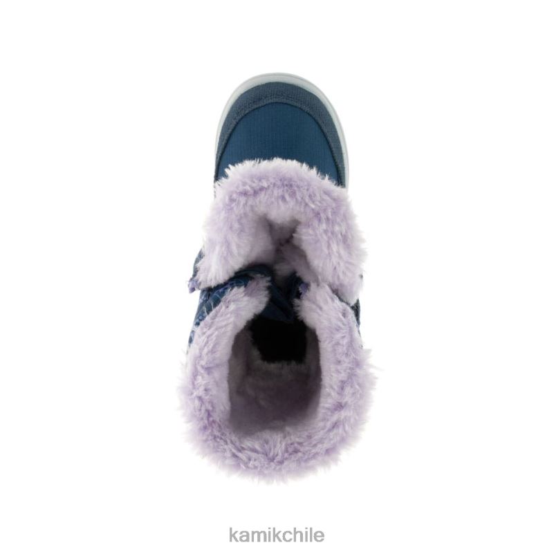 azul marino claro botas de invierno RJT4Z399 Kamik niños pequeños impresión de abeja de nieve