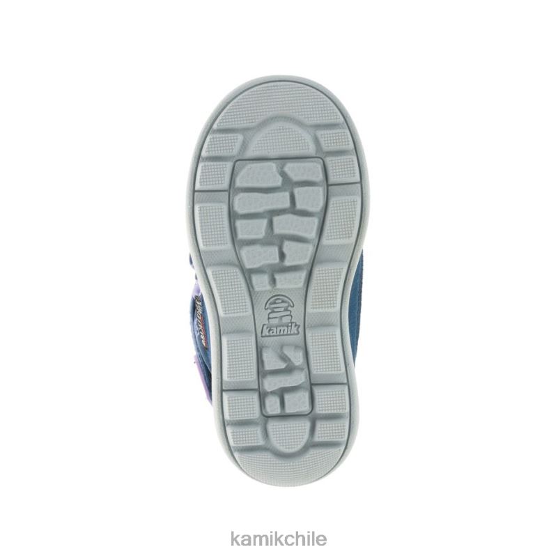 azul marino claro botas de invierno RJT4Z399 Kamik niños pequeños impresión de abeja de nieve
