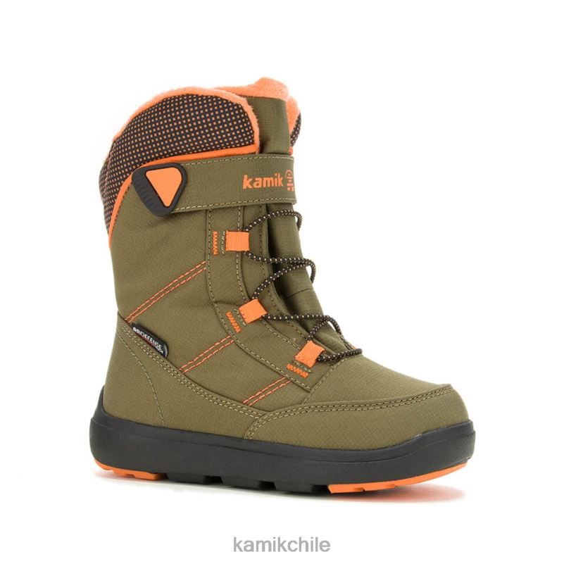 oliva/naranja botas de invierno RJT4Z434 Kamik niños pequeños postura 2