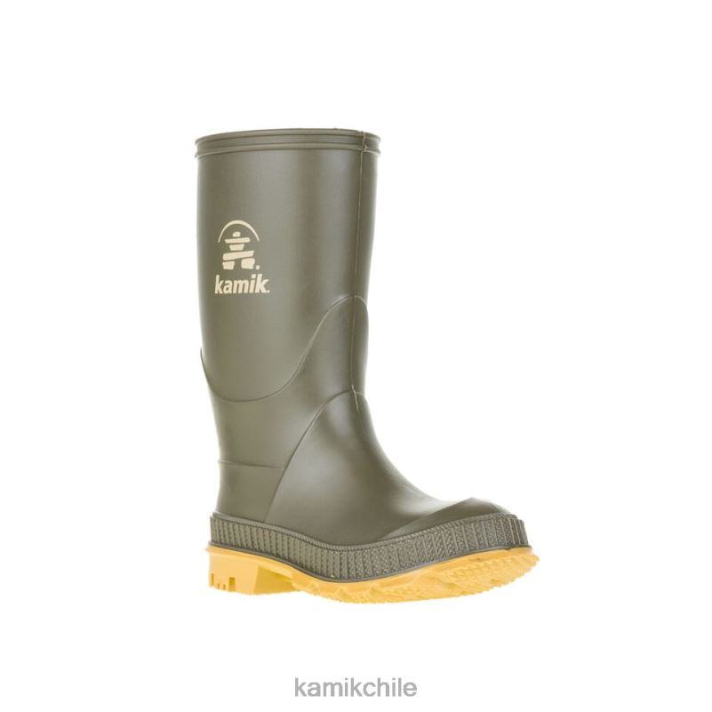 aceituna botas de lluvia RJT4Z369 Kamik niños pequeños pisar muy fuerte