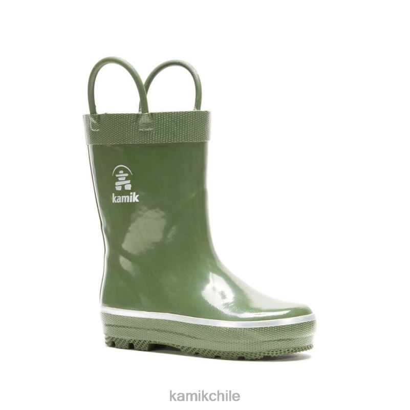 aceituna botas de lluvia RJT4Z372 Kamik niños pequeños salpicado