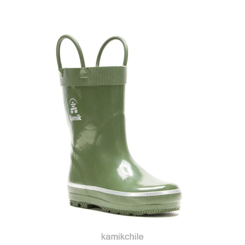 aceituna botas de lluvia RJT4Z372 Kamik niños pequeños salpicado