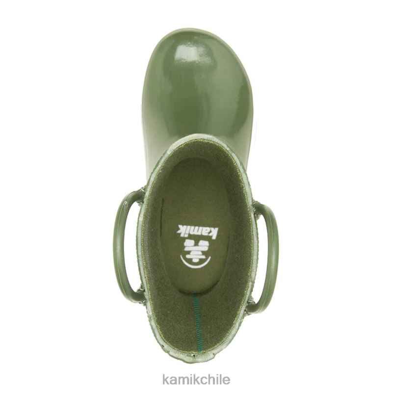 aceituna botas de lluvia RJT4Z372 Kamik niños pequeños salpicado