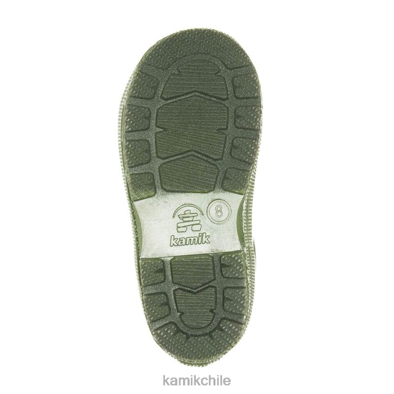 aceituna botas de lluvia RJT4Z372 Kamik niños pequeños salpicado