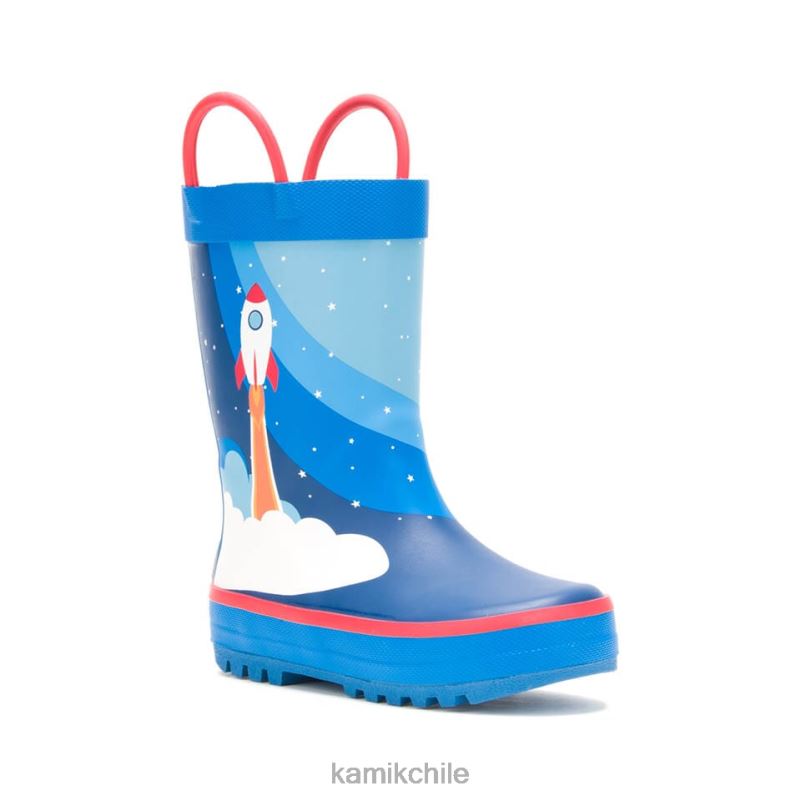 azul botas de lluvia RJT4Z377 Kamik niños pequeños cohete espacial