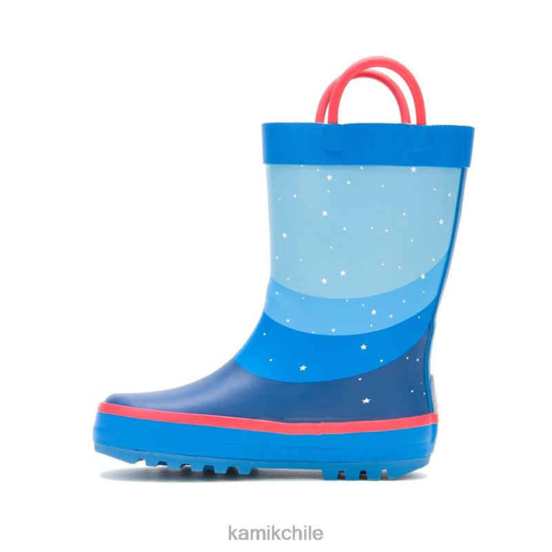 azul botas de lluvia RJT4Z377 Kamik niños pequeños cohete espacial